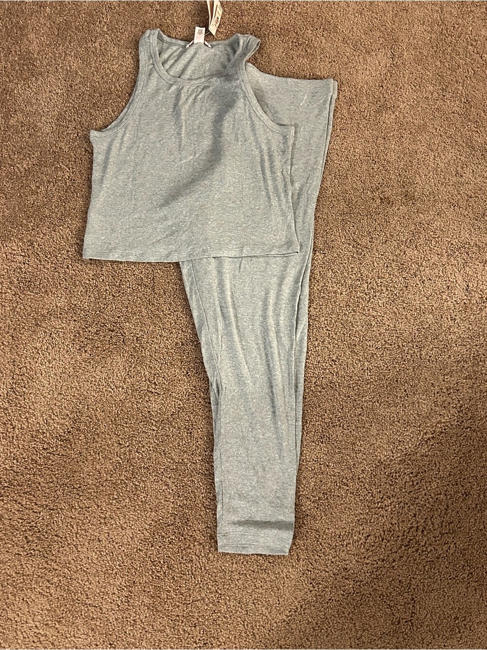 Victoria's Secret Kids Heather Gray Lounge Tank and Leggings Set